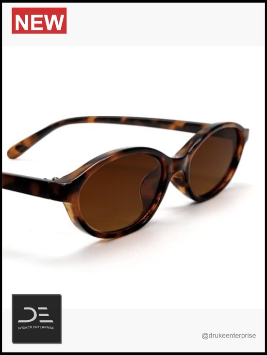 Retro Oval Cat Eye Sunglasses Lightweight Narrow UV Protection main image 5